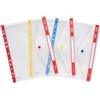 Plastidea Buste forate con bottone A4 Plastidea blu - formato 24,5x30 cm (conf. 5)