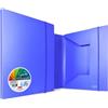 Plastibor Cartelline 3 lembi con elastico in plastica blu Plastibor Garda - 26x35 cm