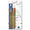 Staedtler Penna a sfera con cappuccio Staedtler Noris Stick colori assortiti - punta 1 mm - fusto giallo/nero (conf. 5)