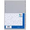 Plastidea Divisori alfabetici per raccoglitori 22,5x29,7 cm Plastidea Classic grigie in plastica - 21 schede