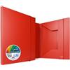 Plastibor Cartelline 3 lembi con elastico in plastica rosse Plastibor Garda - 26,5x35x3 cm