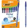 Bic Penna a sfera con cappuccio Bic Cristal Soft colori assortiti - punta 1,2 mm - fusto colori assortiti (conf. 10)