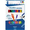 Tratto Penna cancellabile con cappuccio Tratto Cancellik colori assortiti - tratto 0,4 mm (conf. 10)