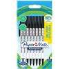 Paper Mate Penna a sfera con cappuccio ecologica Paper Mate Kilometrico nera - punta 1 mm - fusto bianco (conf. 8)