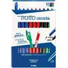 Tratto Penna a sfera con cappuccio Tratto Cancellik colori assortiti - punta 1 mm - fusto colori assortiti (conf. 10)