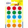 Avery Etichette multiuso colori assortiti Avery - Ø 19 mm - 90 etichette