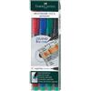 Faber Castell Marcatore permanente Faber Castell Multimark colori assortiti punta tonda 0,4 mm (conf. 4)