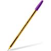 Staedtler Penna a sfera con cappuccio Staedtler Noris Stick viola - punta 1 mm - fusto giallo/nero (conf. 10)