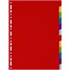 Exacompta Divisori neutro per raccoglitori A4 Exacompta Soft Plastic colori assortiti in PPL - 12 schede