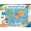 RAVENSBURGER S.R.L. MAXIPUZZLE 03146 MAPPA DEL MONDO 125PZ