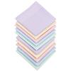 HOULIFE Fazzoletti da donna in 100% cotone 60S morbido tinta unita caramelle colore fazzoletti per festa di nozze 5/10 pezzi 16x16/40x40cm, Misto 1-10 pezzi, Medium