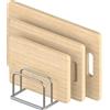 KORRTFID Supporto organizer per tagliere, in acciaio inox 304, per pentole, padelle, coperchi, mensole da cucina, per teglie e fogli di biscotti (larghezza 2,5 cm)