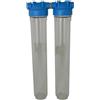 ATLAS filtri Batteria twin porta filtro 20" trasparente-trasparente