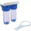 Batteria twin contenitore tazza porta filtro 10"