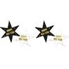 Folat 63754 Sottobicchieri - BlackGold HNY - 12 x 14 cm - 6 pezzi - Decorazioni Festa Capodanno Nero Oro, Veglione Cenone di San Silvestro, Buon Anno (Confezione da 2)