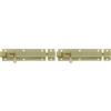 Amig - Perno di sovrapposizione per porte Mod.501 - Chiusura di sicurezza per chiusura orizzontale o verticale - in alluminio con finitura oro - Misure: 100 x 40 mm - Include tirafondi
