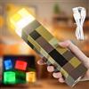 Kayuneed Fascio Lampada da Parete Miner Craft 28 cm Luce Notturna USB Ricaricabile, Miner Game LED Luci 4 Colori Supporto a Mano o a Parete Illuminazione Lampada da Comodino per Bambini, Idee Regalo
