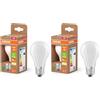OSRAM Lampada LED LED Superstar Classic A 75 dalla classica forma a lampadina in vetro smerigliato, 5 W, 1055 lm, attacco E27, 2700 K per luce bianca calda, EEK A, diametro 60 mm. (Confezione da 2)