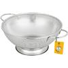 Jojeys Scolapasta micro perforato da 22,5 cm, in acciaio inox di alta qualità con manici e base grandi, colino resistente per tagliatelle e pasta, sciacqua verdura e frutta, colino per riso