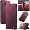 Cracedily Cover per iPhone 17 Case, Libro Custodia Portafoglio Premium Pelle PU, Slot Scheda, RFID Shieldon, Chiusura Magnetico Aletta Antiurto Case Custodia per iPhone 17, Rosso