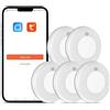 Safeliveo Rilevatore di Fumo WiFi, Batteria da 10 anni con Notifica Tramite App, Funzione di Disattivazione Dell'audio e Funzione di Autotest, Certificato TUV(Compatibile con l'app Tuya/Smart Life),5 pezzo