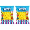 Vidal Golosine, ananas giganti zucchero, caramello in gomma a forma di banana e colore giallo rivestito di zucchero. Confezione da 2 kg