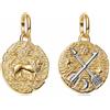 MSPOVOF Medaglione con leone e frecce incrociate Charm,S925 perline in argento sterling, per bracciali e collane, regalo di gioielli per donne