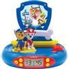 Lexibook Paw Patrol La Squadra dei Cuccioli Chase Radiosveglia con proiettore, Luce Notturna Integrata, Blu/Rosso, RP500PALXB