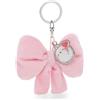 NICI Molang 62771 - Portachiavi a forma di fiocco con ciondolo in metallo, per lo zaino o la borsa di grandi e piccini, 8 cm, rosa