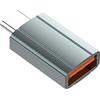 LDNIO LC140 USB-A A Type-C Adapter, Trasmissione veloce, Dispositivo universale, Inserto da usare, Materiale di alluminio - Grigio