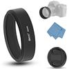 SIOTI Paraluce da 82 mm, trattamento anti-riflesso opaco ossidante, in lega di alluminio, con 1 copriobiettivo da 86 mm, compatibile con obiettivi Sony/Canon/Nikon/Fuji ecc. > 50 mm