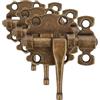 Amig - Chiavistello da Sovrapporre per Porte e Mobili Mod. 484 | Fermaglio di Sicurezza per Chiusura Orizzontale | Materiale Acciaio con Asse in Zamak | 40 mm | Stile Rustico | Include Viteria | Cuoio