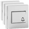 FAMATEL - Mod. 5010-B - Pulsante di Campanello, 10 A - 250 V (Confezione da 3)