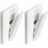 Merriway BH03999 Clip Autoadesiva in Plastica a Molla per Scontrini, Foglietti e Appunti, Bianco, 3 Clips, Set di 6 Pezzi