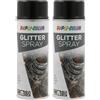 DUPLI-COLOR 332609 GLITTER SPRAY argento trasparente 400 ml (Confezione da 2)