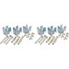 SOMATHERM FOR YOU, 601520301, Fissaggi radiatore in acciaio lamellare Set di 6 fissaggi per radiatore in acciaio lamellare - Composto da 3 fissaggi, 3 viti (8x60), 3 tasselli (10x60)