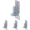 Alberts 311254 Cardine su piastra, nelle versioni con gancio DI o DII, zincato a caldo, entrata Ø16 mm, piastra 115 x 40 mm (Confezione da 4)