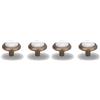 cyclingcolors 2x Manopole per mobili pomelli metallo ottone bronzo ceramica 24 mm design cassetti cucina maniglia armadio casa a vite (Confezione da 2)