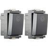 Vimar 0R16080 Pulsante 1P No 10A Generico, Grigio (Confezione da 2)