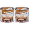 AREXONS BY VERNIFER Impregnante Legno Castagno, Impregnante all'Acqua Pronto all'Uso per Protezione Legno, a Rapida Asciugatura, Inodore, 500ml (Confezione da 2)