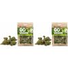 Flamingo Bastoncini per cani - Snack Veggie Dino con Mela Verde - 120g - senza glutine - naturale - divertente e salutare (Confezione da 2)