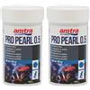 Amtra Pro Black Pearl 0.5-100ml, Mangime con Carboni Attivi in pellet da 0.5mm, per pesci di taglia piccola di acqua dolce e salata, con Astaxantina e Omega 3 (Confezione da 2)