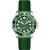 KNISKRED Orologio Sportivo Uomo Con Quadrante di Facile Lettura e Cinturino in Acciaio Inossidabile o Gomma Silicone, Impermeabile (Verde Argento)