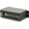 StarTech.com Hub industriale USB 2.0 a 7 porte con protezione ESD e protezione da sovratensioni da 350 W - Montaggio a parete (HB20A7AME)