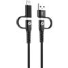 Celly Cavo USB a USB-C e Lightning USBC4IN1BK Nero 2 m