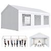 JUMMICO Gazebo Esterno Resistente UV 50+, Tendone per Feste 4x6, Gazebo da Giardino Impermeabilizzazione, Tendone da Esterno per Matrimoni, Feste, Raduni, Riunioni in Giardino, Bianco