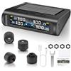 Liwogi TPMS Sistema di monitoraggio della pressione dei pneumatici con traccia dinamica UL, monitor della pressione dei pneumatici solare con modalità di allarme, sensore impermeabile IPX7, 0-98 PSi
