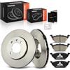 Frankberg 1 set freni incl. 2 dischi freno + 4 pastiglie freno anteriori | 1S0615301L, 1S0615301J; Compatibile con: Mii KE1 KF1, SU! 121 122 123 BL1 BL2 BL3, Carica UP 121 122 BL1 BL2, Citigo NF1