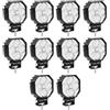 Willpower Faro LED Trattore Mini 7cm 16W Faretto LED Luci di Lavoro | 10PCS Fendinebbia LED 2.8, 6000K Bianco, Inondazione, Impermeabile IP67, per Auto 4x4 Barca Camion Agricolo Fuoristrada