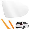 BouGPeng Vetro a specchio sostituzione per Golf 7 Riscaldabile Specchio esterno regolabile adatto lente di retromarcia specchio di vetro di retromarcia (Destro) OEM:V-W (5G0857521/2)